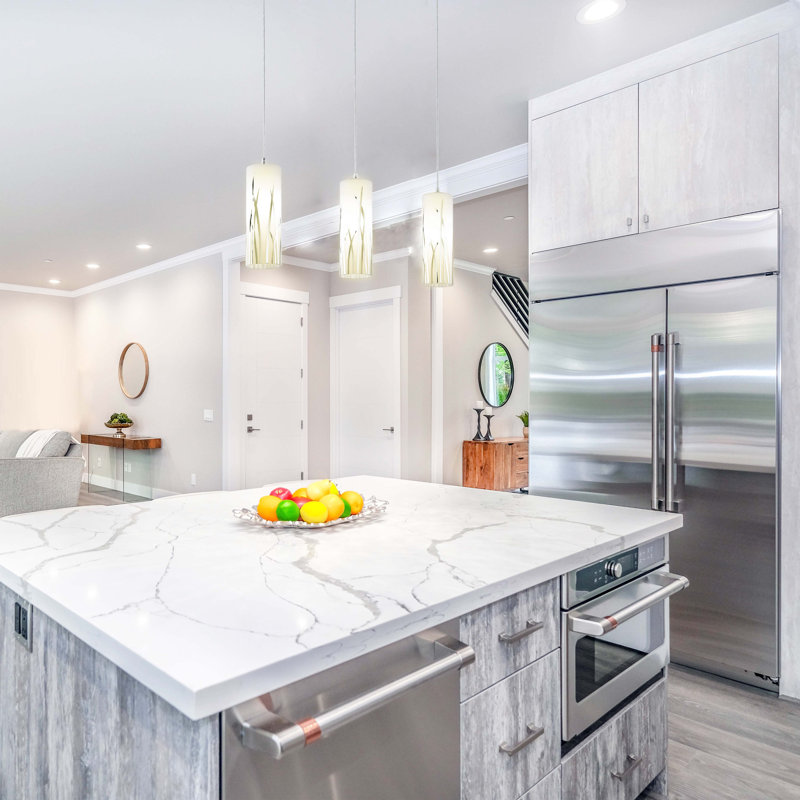 Beachcrest Home Mishti 3 Light Kitchen Island Cylinder Pendant